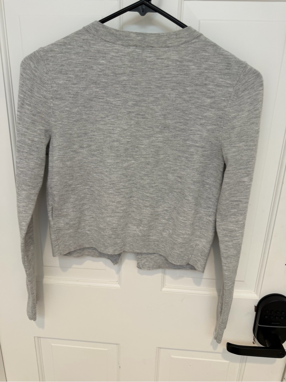 Express Light Gray Ribbed-Neck Cardigan -Size Small - Picture 4 of 7
